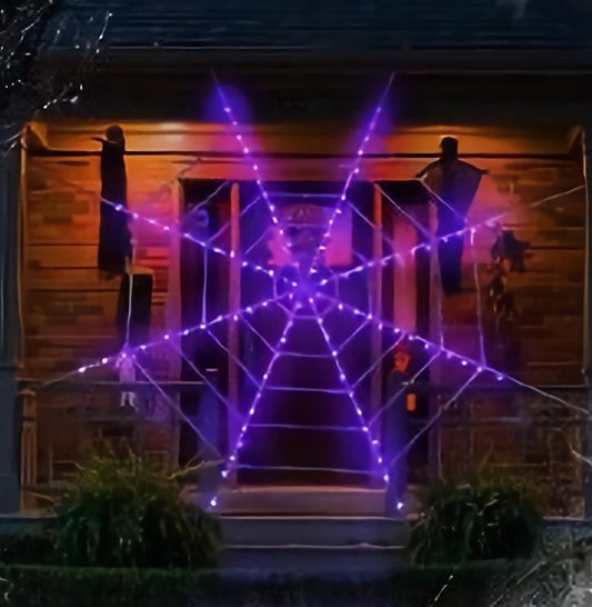10-ft-purple-twinkle-structure-holloween-decor-spider-st-nicks-CA