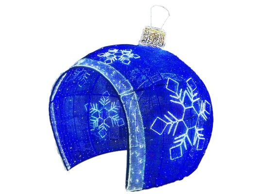 12ft-blue-and-cool-white-with-snowflakes-christmas-lighting-and-decor-walkthrough-ornament-4pcs-st-nicks-CA