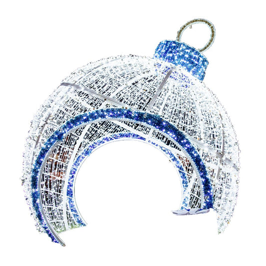12ft-blue-tinsel-cool-white-christmas-lighting-and-decor-walkthrough-ornament-st-nicks-CA