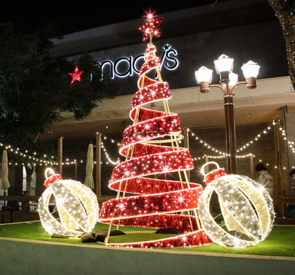 12ft-spiral-christmas-light-tree-red-tinsel-st-nicks-CA