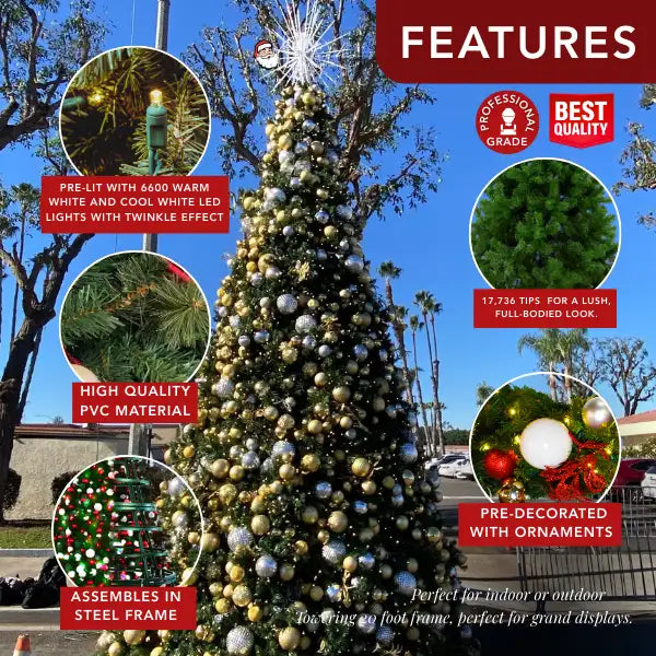 20ft-giant-christmas-tree-pre-decorated-white-tips-features