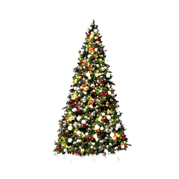 20 ft Decorated Commercial grade  Christmas tree with lights and ornaments