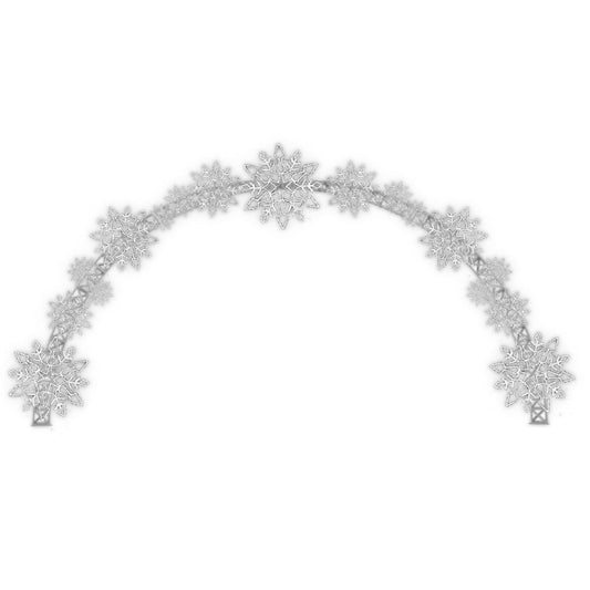 20ft-wide-12ft-tall-cool-white-christmas-lighting-and-decor-walkthrough-snowflake-arch-st-nicks-CA