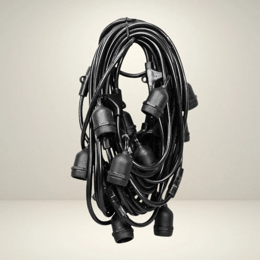 250FT-E26-Festoon-Light-Stringer-with-4-Drop-24-Spacing-Black-Wire-No-Bulbs-2