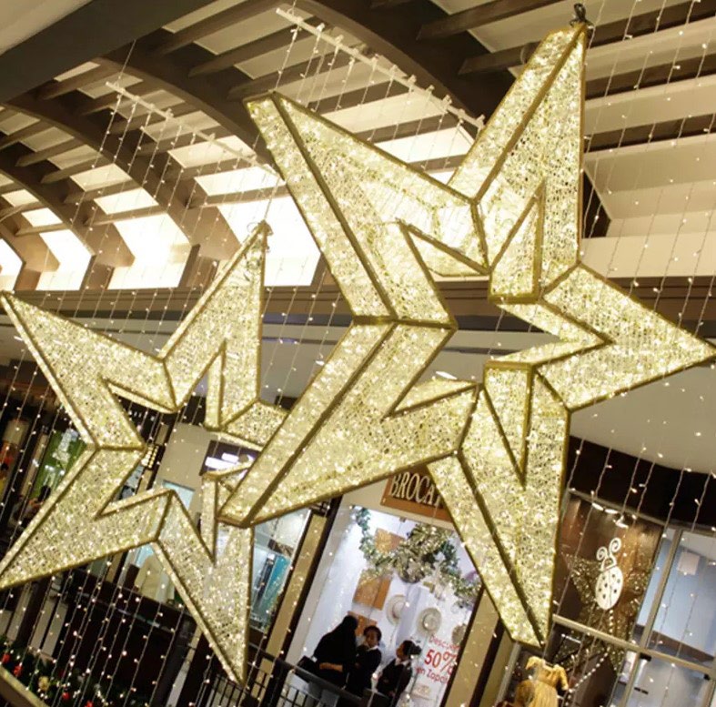 3D STAR WARM WHITE TWINKLE LIGHT – St. Nick's Christmas Lighting
