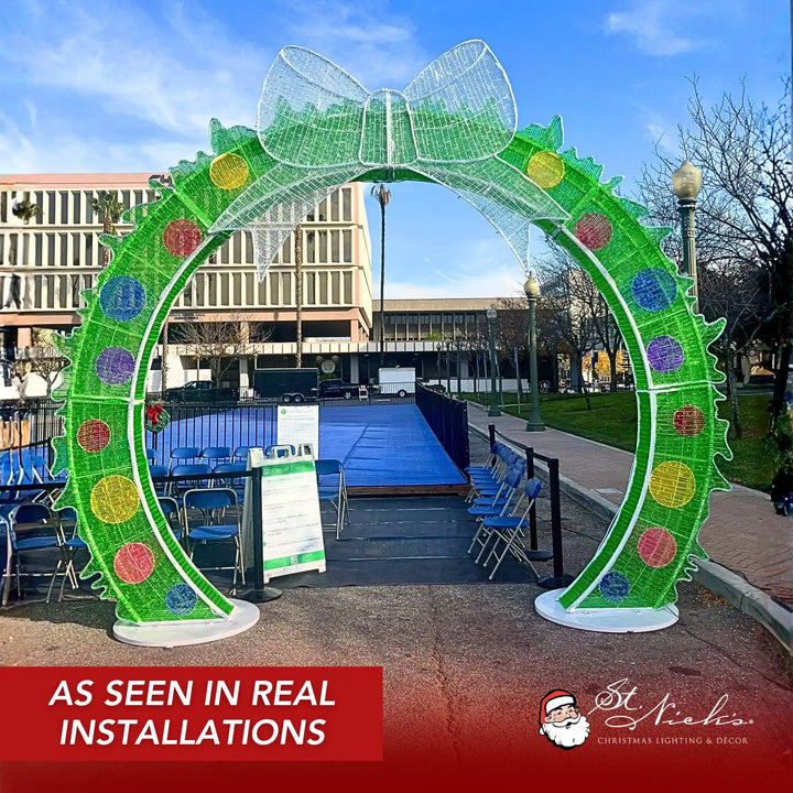 14ft Wreath Walkthrough Arch for Christmas Decor | St Nicks – St. Nicks ...