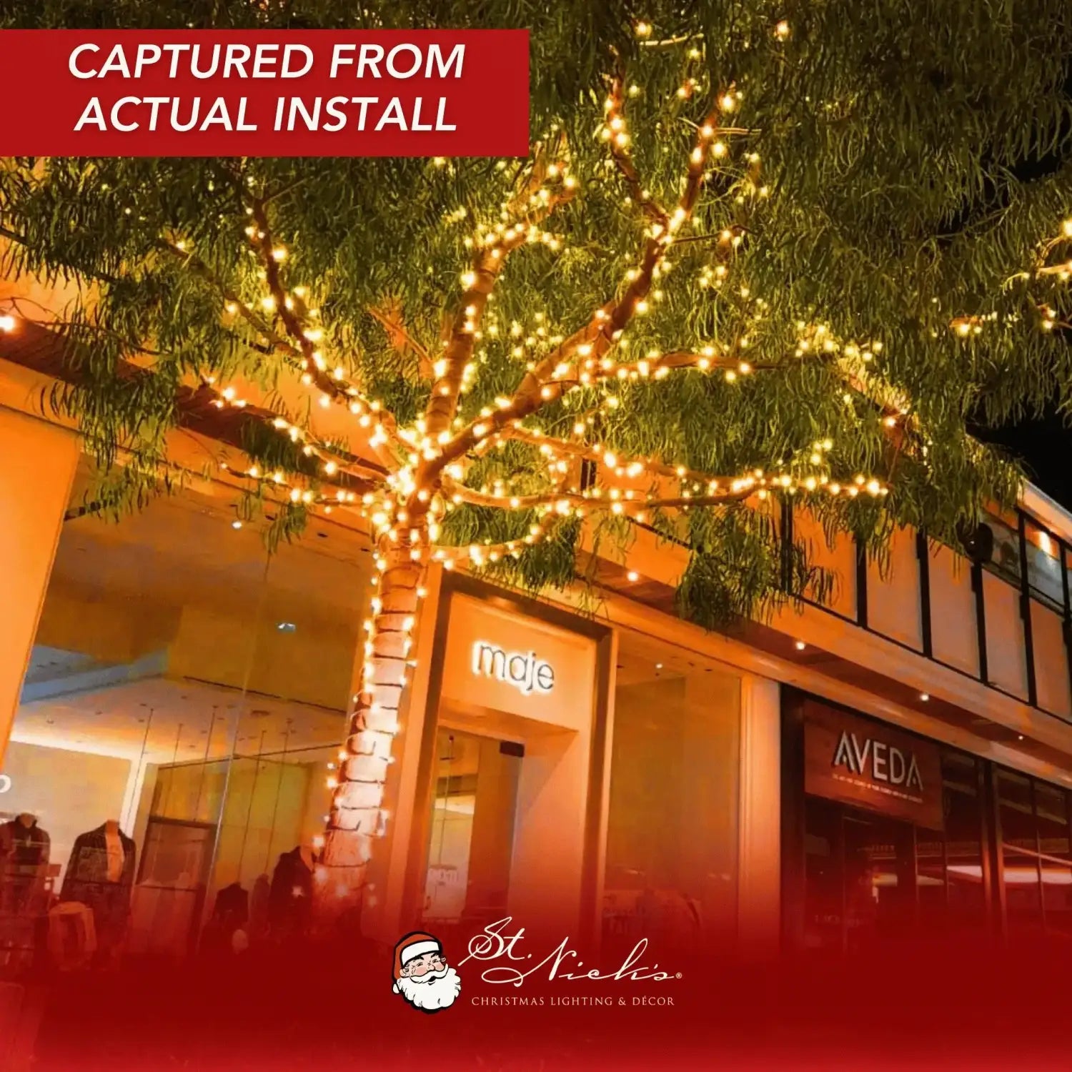 Commercial-grade orange mini lights for Halloween displays