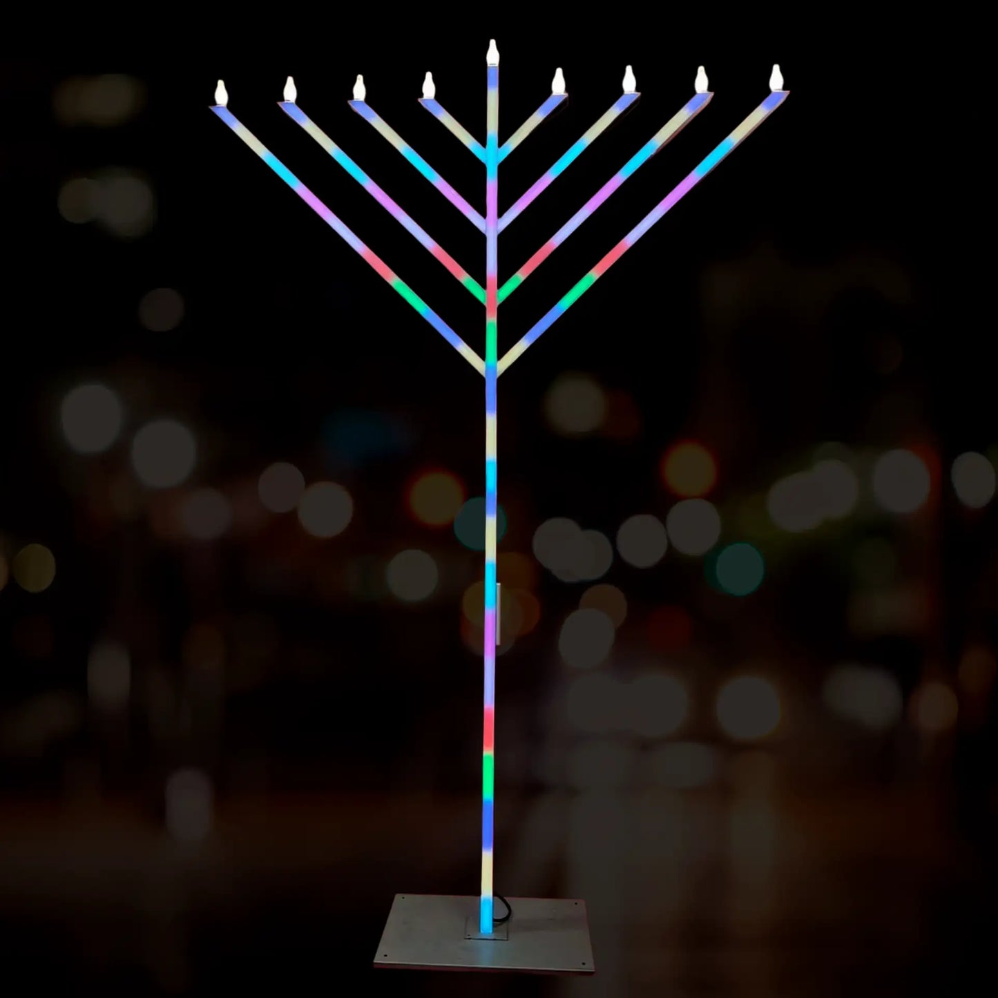 6 foot Colorful Menorah 
