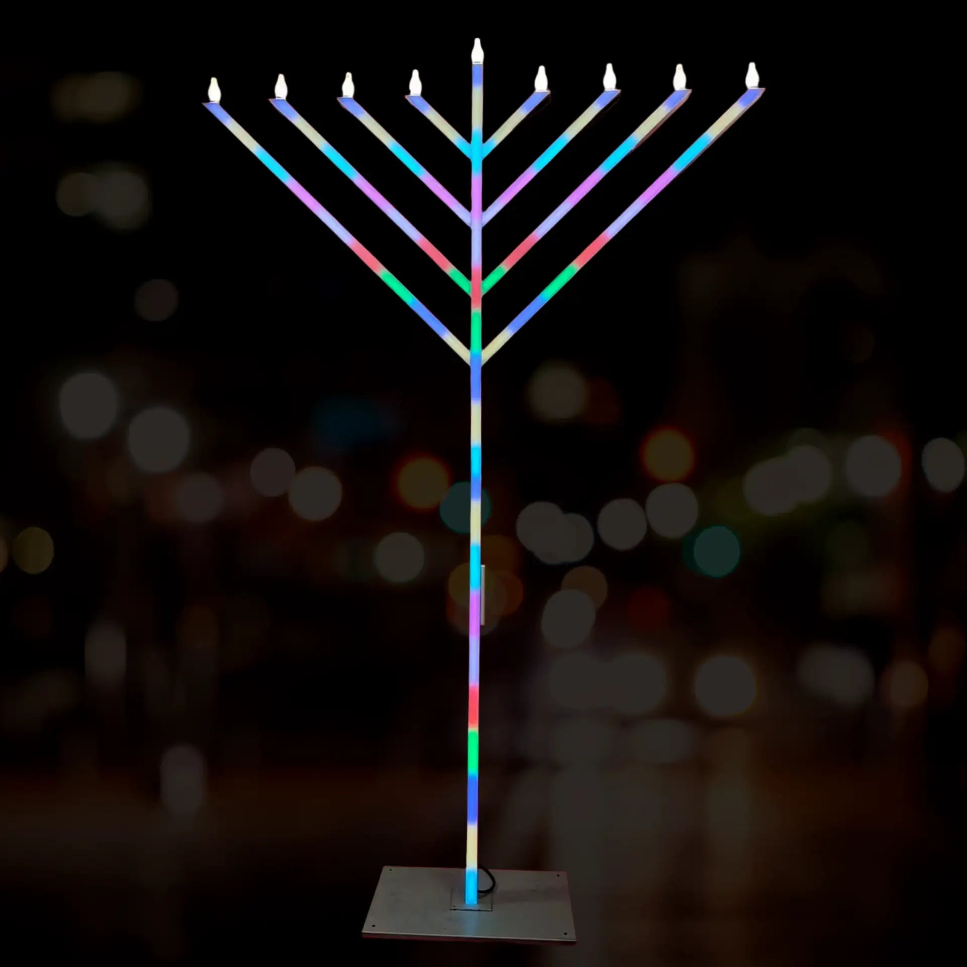 6 foot Colorful Menorah 
