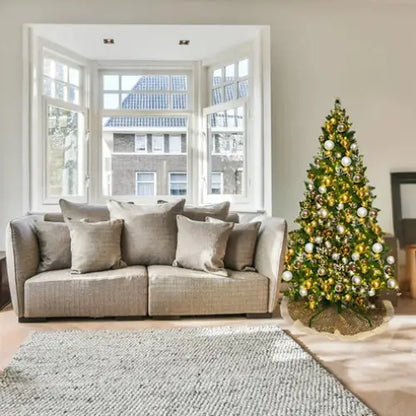 7.5FT-Silver-and-Gold-Predecorated-PVC-Tree-8