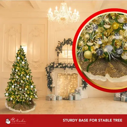 7.5FT-Silver-and-Gold-Predecorated-PVC-Tree-6