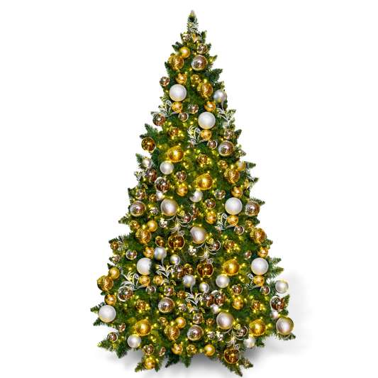 7.5FT-Silver-and-Gold-Predecorated-PVC-Tree-1