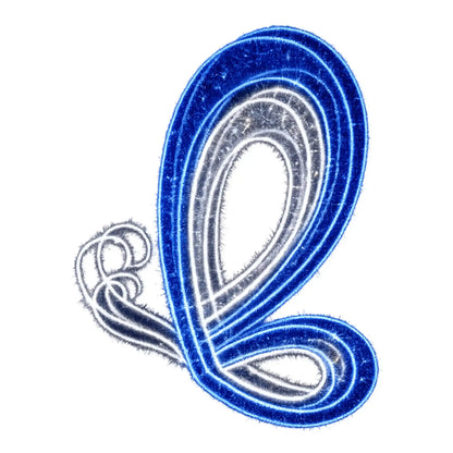 8 foot LED butterfly light sculpture in blue and white featuring illuminated wing design for outdoor spring displays
