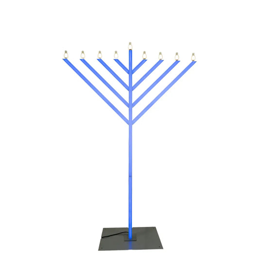 Blue LED Menorah Lux 9foot