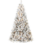 Frosted Christmas tree with lights