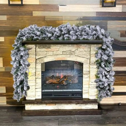 9x14-Flocked-Garland-with-Warm-White-Lights-2