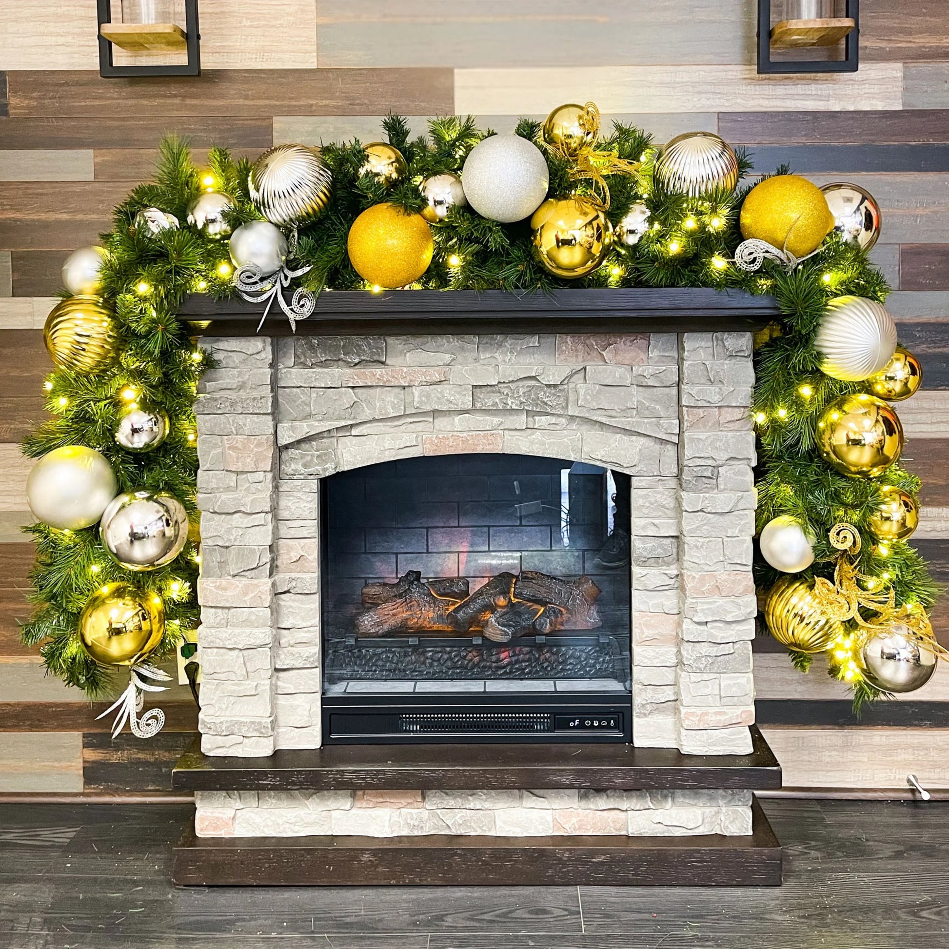 9x14-Pre-Decorated-Garland-Gold-Silver-White-2
