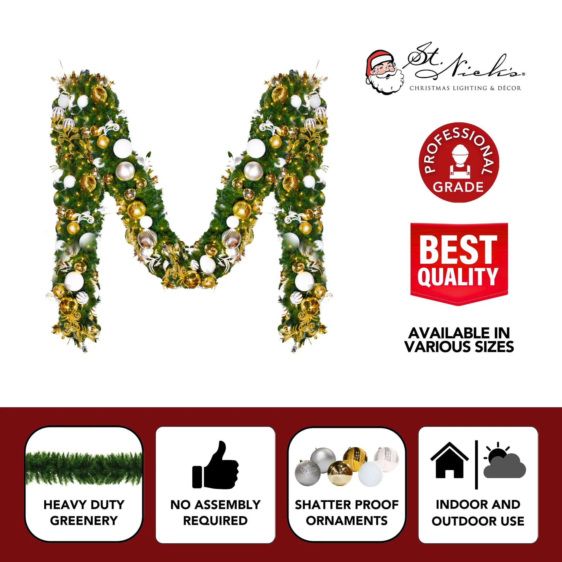 9x14-Pre-Decorated-Garland-Gold-Silver-White-4