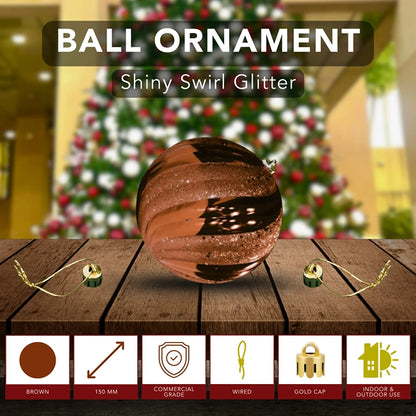 Brown-Ornament-Shiny-Swirl-Ball-with-Glitter-150MM-6