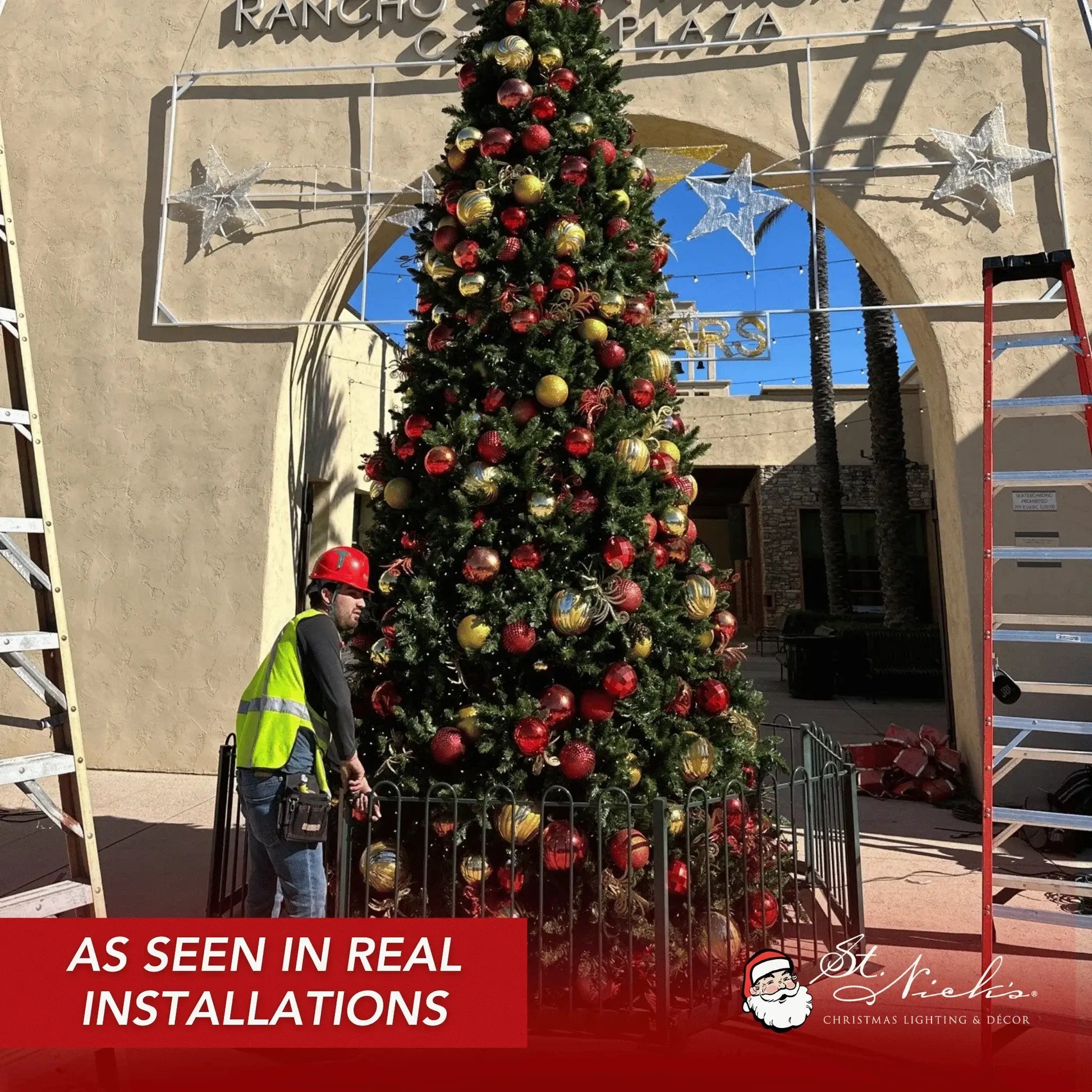 Burgundy-Ornament-Shiny-Ball-Installation-6