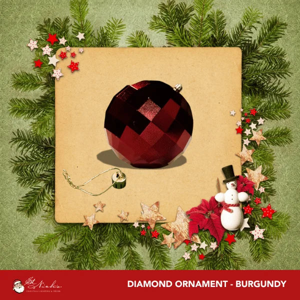 Burgundy-Ornament-Shiny-Diamond-150MM-2