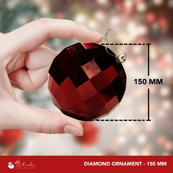 Burgundy-Ornament-Shiny-Diamond-150MM-4