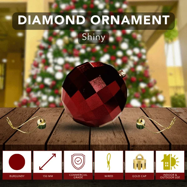 Burgundy-Ornament-Shiny-Diamond-150MM-6