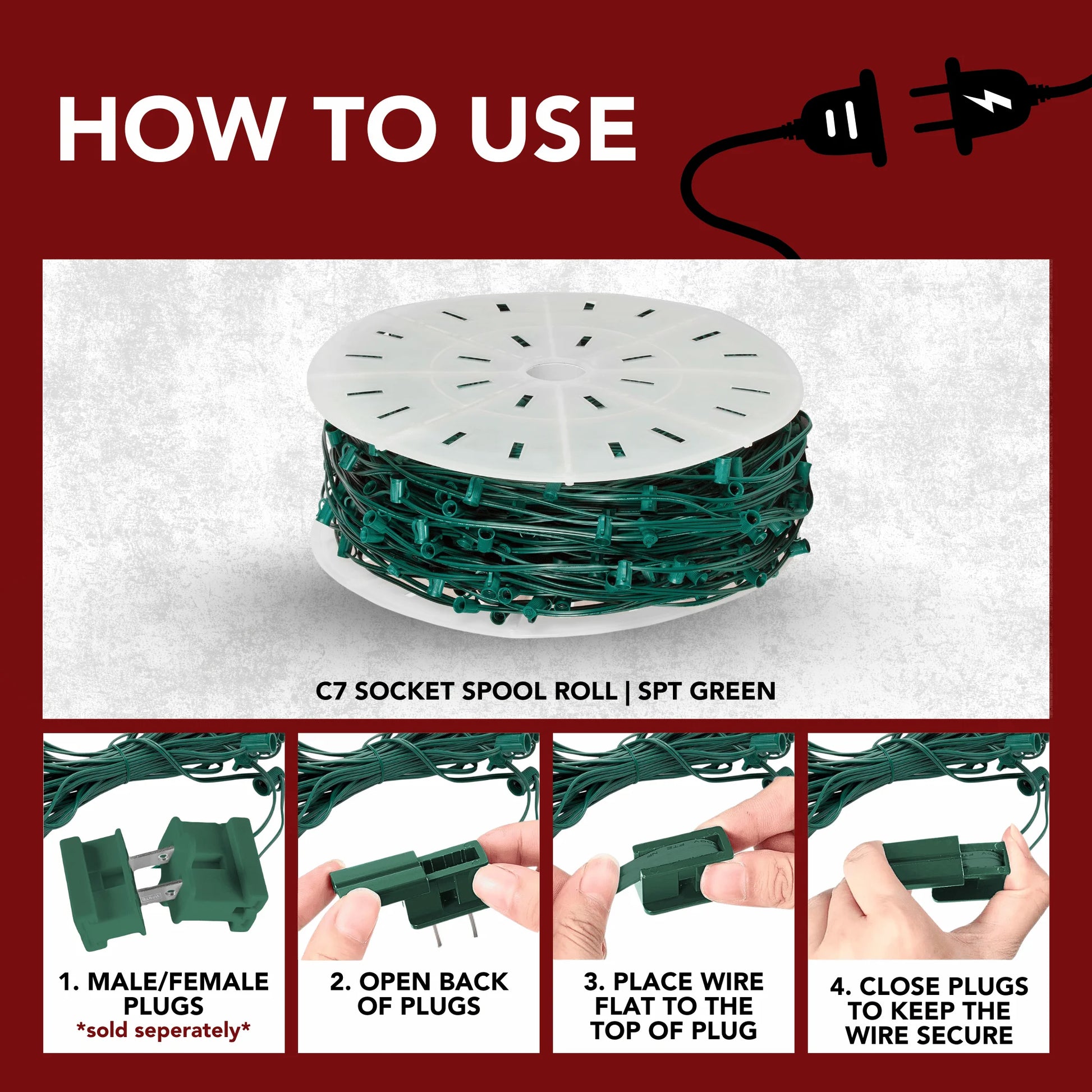 C7-Socket-Spool-Roll-Green-250FT-6-Spacing-6