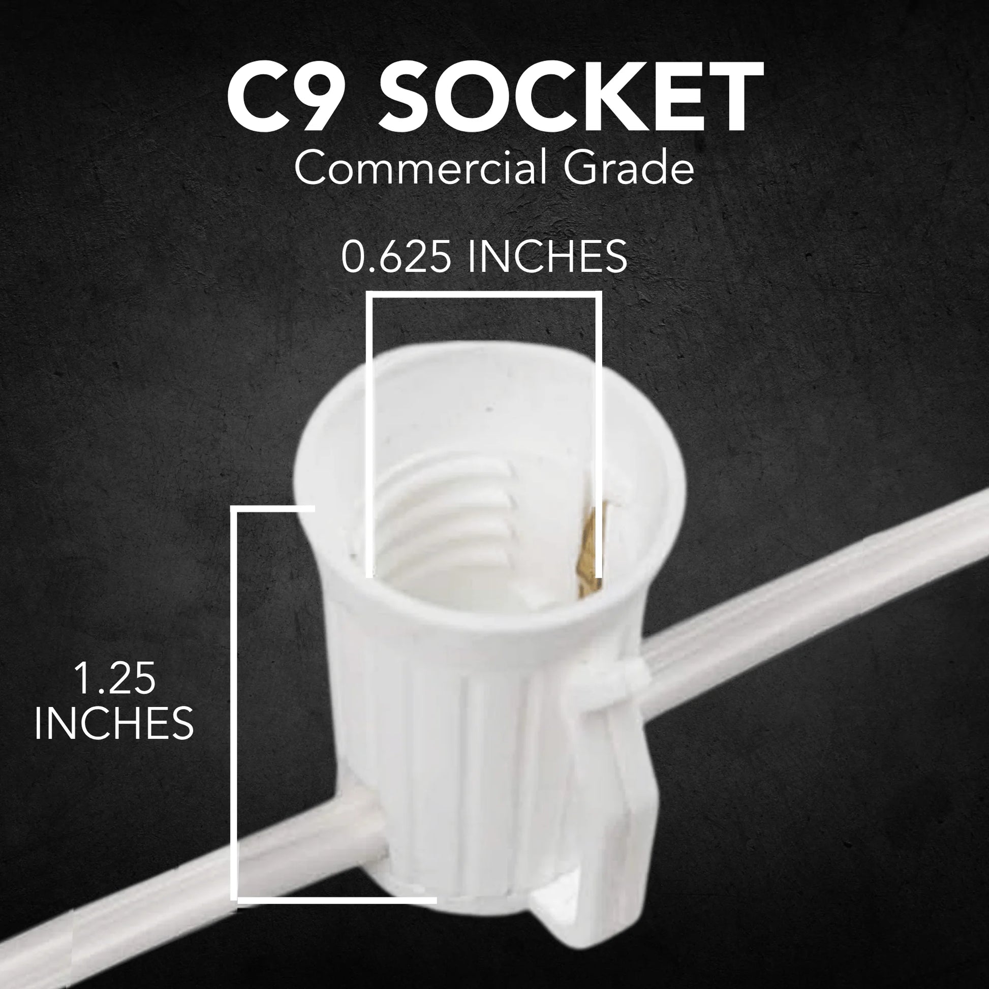 C9-Socket-Spool-Roll-White-500FT-15-Spacing-SPT-2W-5