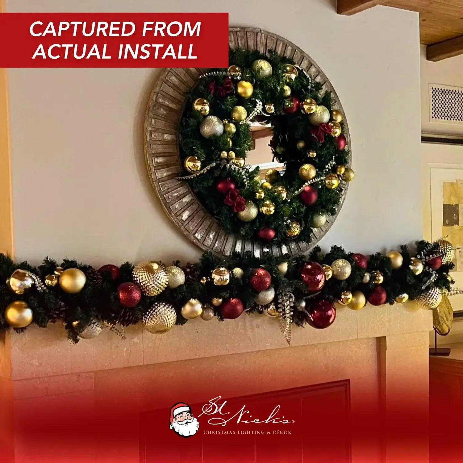 Artificial Garland & Wreath Christmas Decor