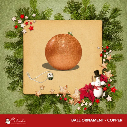 Copper-Ornament-Glitter-Ball-100MM-2