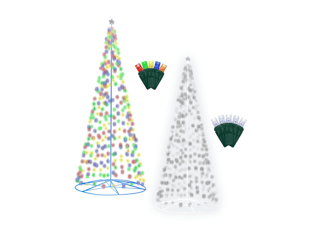 minilights tree lights flag pole tree