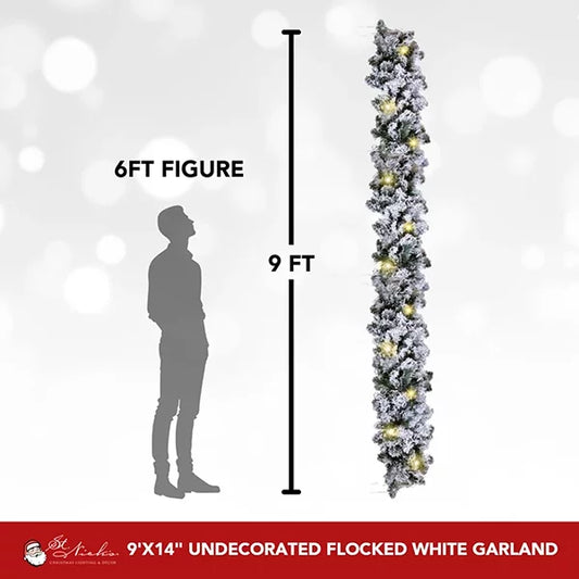Flocked-Garland-Green-Undercorated-with-Warm-White-Lights-9X14-2