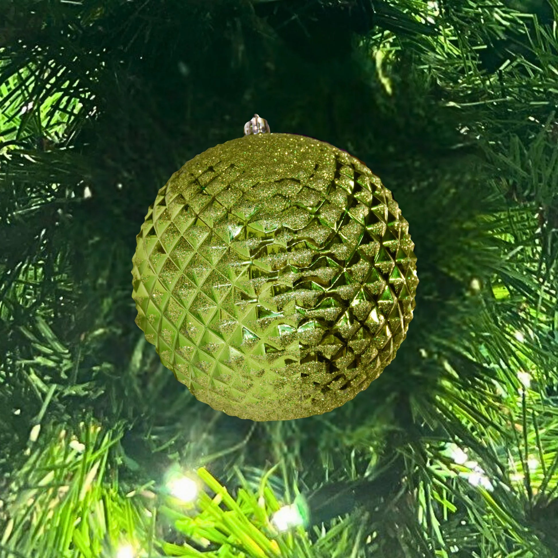 Green-Ornament-Shiny-with-Glitter-Durian-2