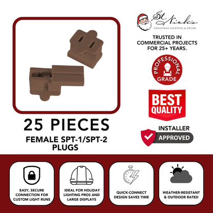 Hardware-Female-Zip-Plug-Brown-Pack-Of-25-PCS-3
