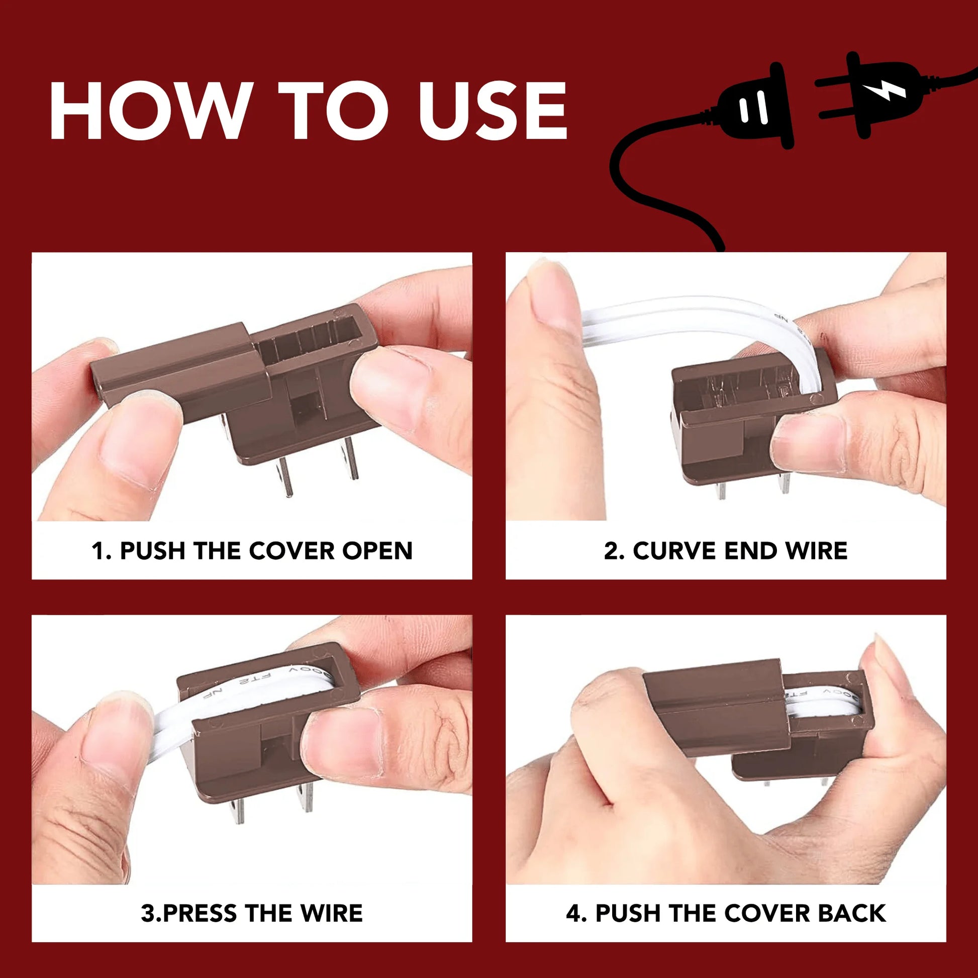 Hardware-Male-Zip-Plug-Brown-Pack-Of-25-PCS-5
