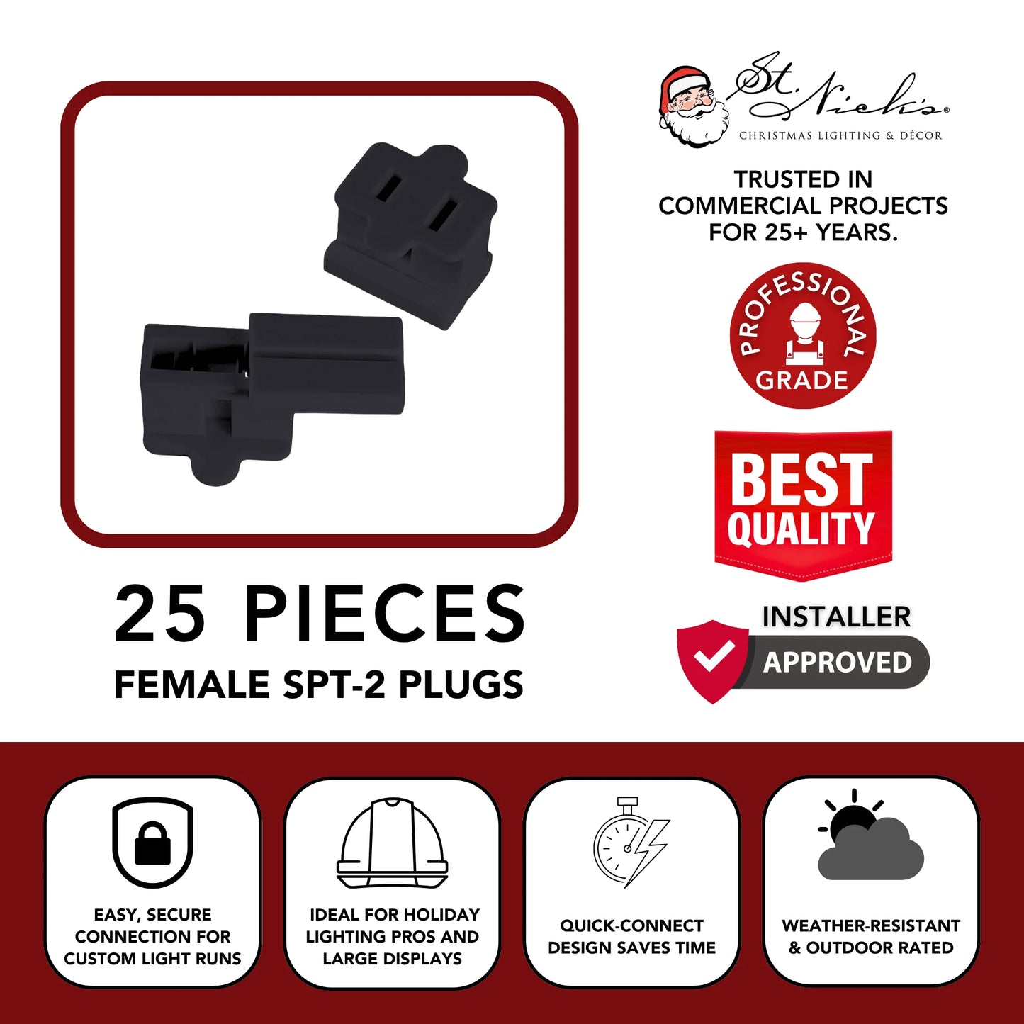 Hardware-SPT-2-Female-Zip-Plug-Black-Pack-of-25pcs-3