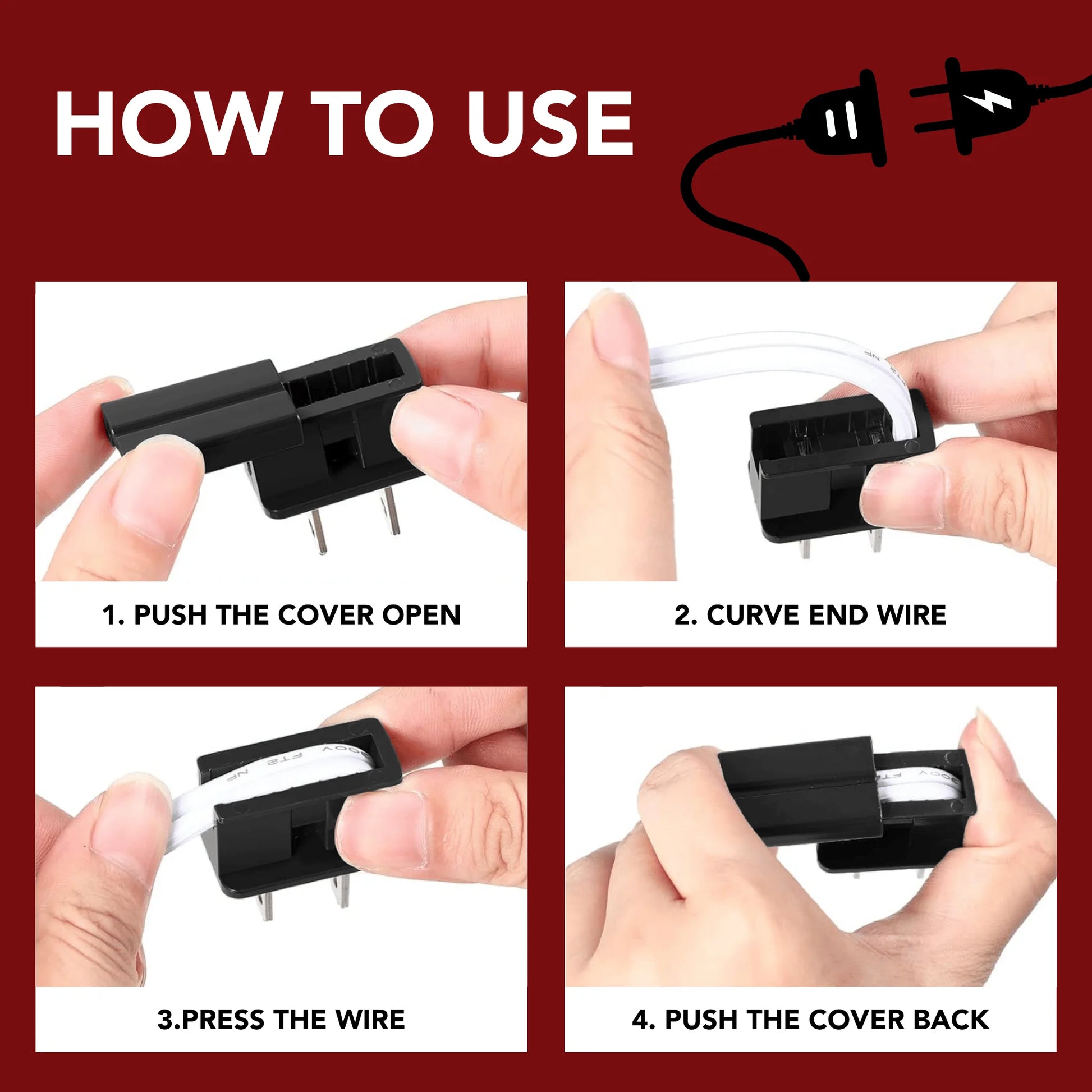 Hardware-SPT-2-Male-Zip-Plug-Black-Pack-of-25pcs-5