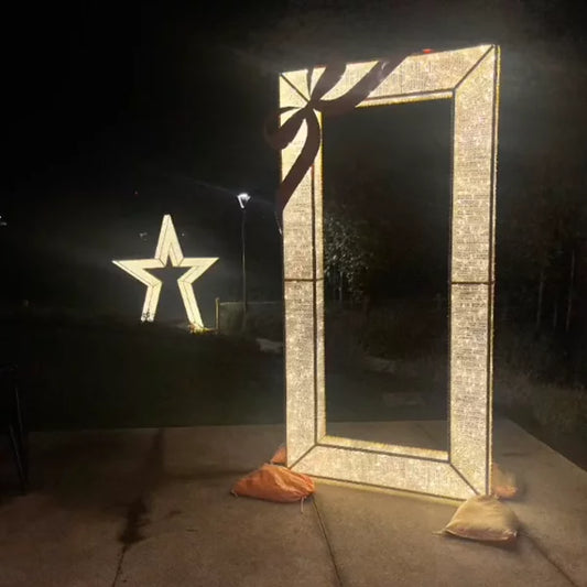 Lighted-Frame-with-Charming-Bow-for-Photo-ops-8ft-2