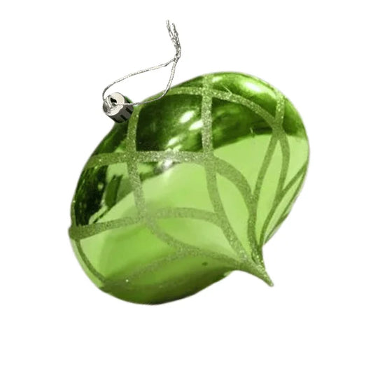 Moss-Green-Shiny-with-Glitter-Flower-Onion-150MM-1