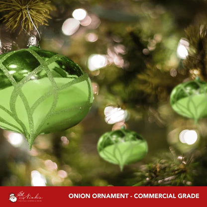 Moss-Green-Shiny-with-Glitter-Flower-Onion-150MM-5