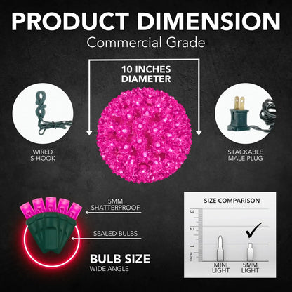 Pink-LED-Sphere-150L-5MM-5