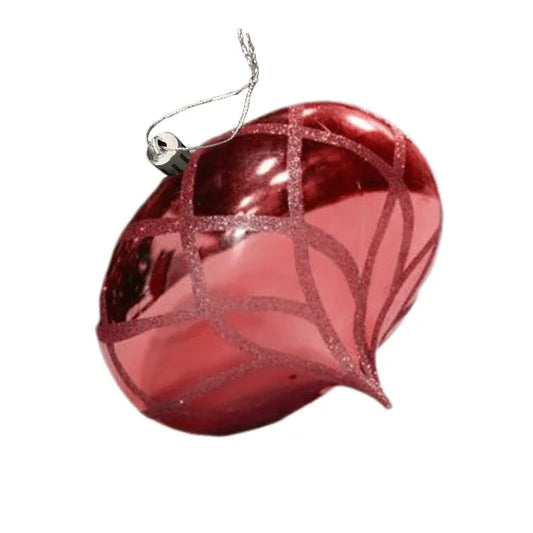 Pink-Ornament-Shiny-with-Glitter-Flower-Onion-150MM-1