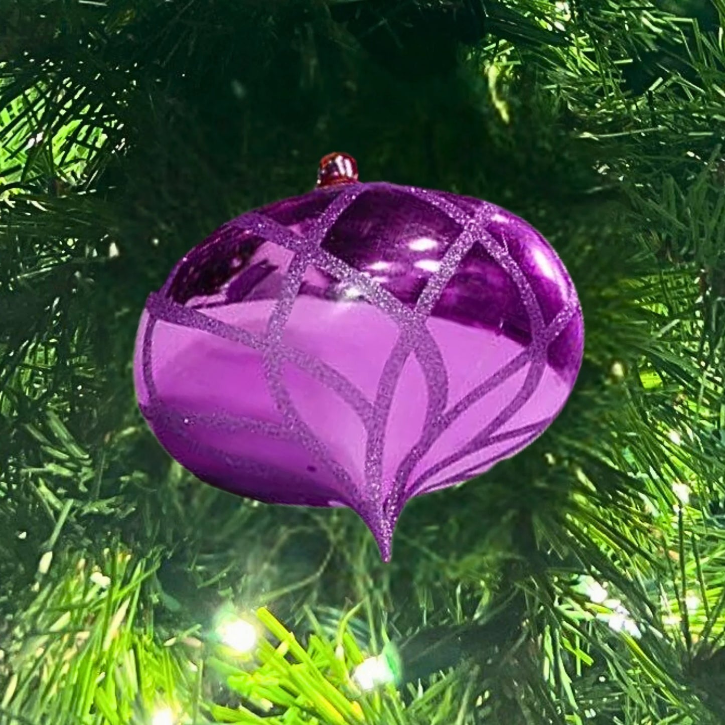 Purple-Ornament-Shiny-with-Glitter-Flower-Onion-2