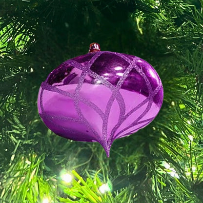 Purple-Ornament-Shiny-with-Glitter-Flower-Onion-2