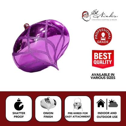 Purple-Ornament-Shiny-with-Glitter-Flower-Onion-3