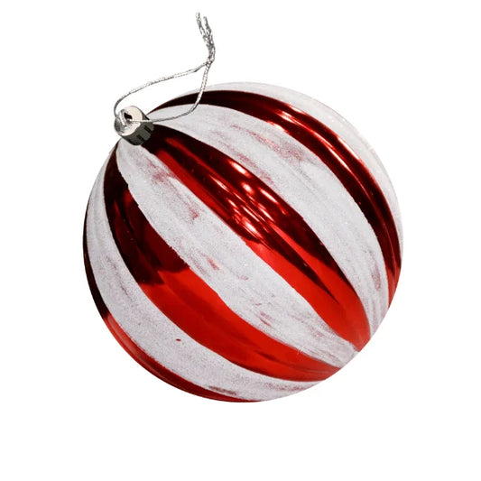 Red-Ornament-Shiny-Pumpkin-with-White-Glitter-200MM-1