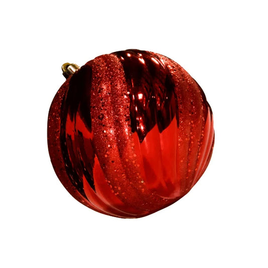 Red-Ornament-Shiny-Swirl-Ball-with-Glitter-1