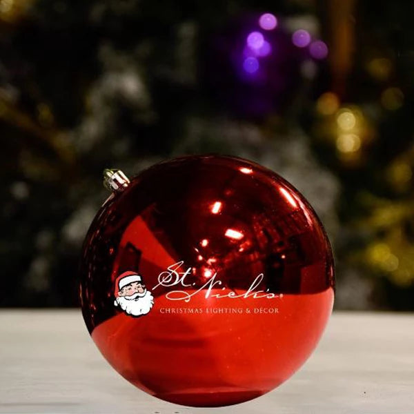 Red-Shiny-with-St-Nick-s-Logo-Ball-150MM