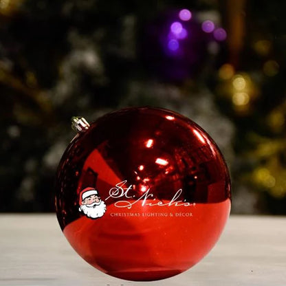 Red-Shiny-with-St-Nick-s-Logo-Ball-150MM